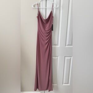 Lulu's Mauve/ Dusty Pink & Lace Detail Dress